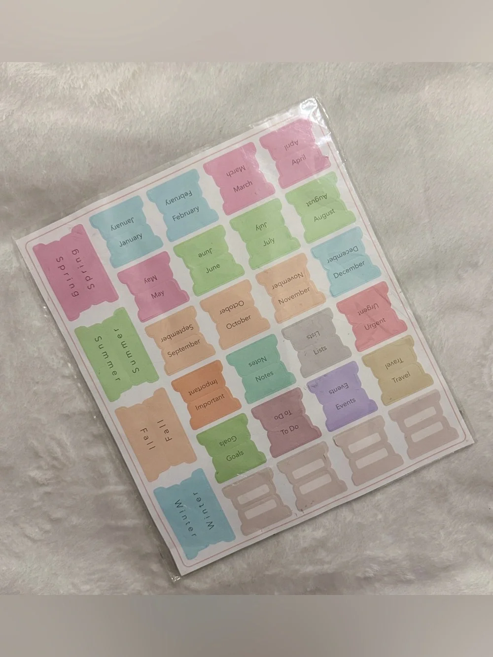 Monthly & Seasonal Labels - Planner Tabs Sticker Set